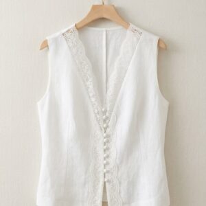 White Sleevless Shirt